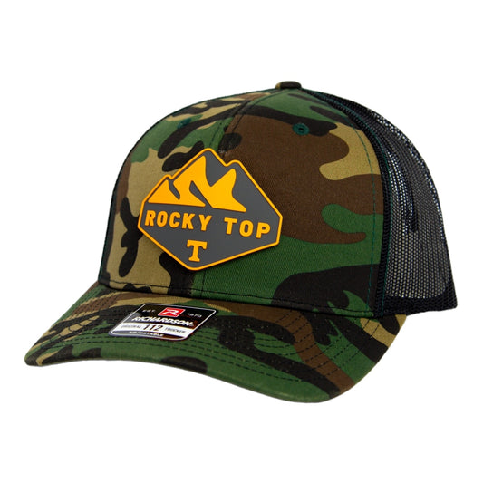 Tennessee Volunteers 2024 Men's College World Series 3D Snapback Trucker Hat- Army Camo/ Black