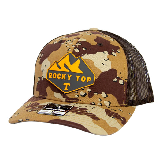 Tennessee Volunteers 2024 Men's College World Series 3D Snapback Trucker Hat- Desert Camo/ Brown