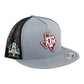 Texas A&M Aggies 2024 Men's College World Series 3D YP Snapback Flat Bill Trucker Hat- Heather Grey/ Black