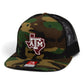 Texas A&M Aggies 3D Wool Blend Flat Bill Hat- Army Camo/ Black