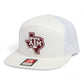 Texas A&M Aggies 3D Snapback Seven-Panel Flat Bill Trucker Hat- White