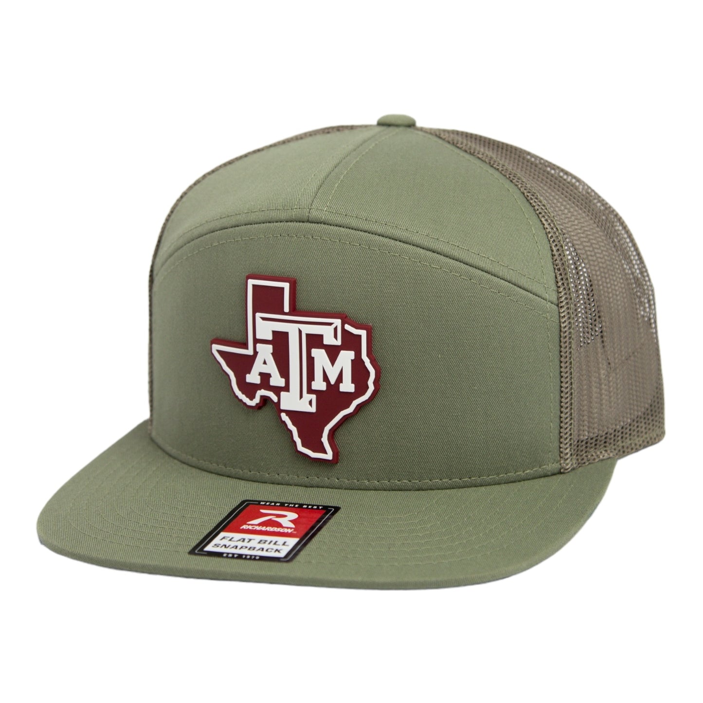 Texas A&M Aggies 2024 Men's College World Series 3D Snapback Seven-Panel Flat Bill Trucker Hat- Loden Green