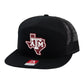 Texas A&M Aggies 2024 Men's College World Series 3D Snapback Seven-Panel Flat Bill Trucker Hat- Black