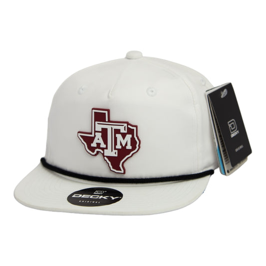 Texas A&M Aggies 2024 Men's College World Series 3D Classic Rope Hat- White/ Black