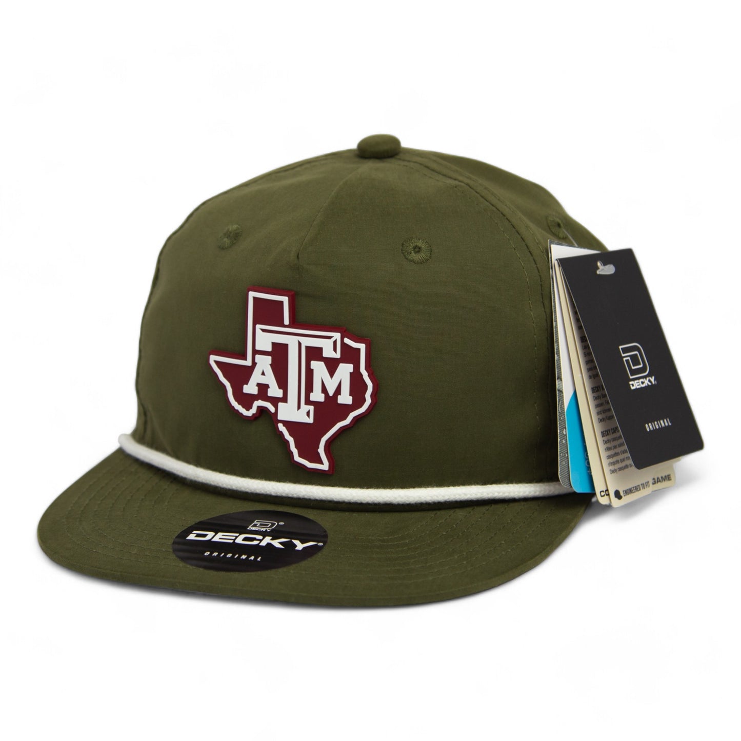 Texas A&M Aggies 3D Classic Rope Hat- Olive/ White