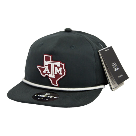 Texas A&M Aggies 2024 Men's College World Series 3D Classic Rope Hat- Charcoal/ White