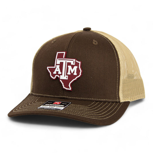 Texas A&M Aggies 3D Snapback Trucker Hat- Brown/ Tan