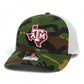 Texas A&M Aggies 3D Snapback Trucker Hat- Army Camo/ White