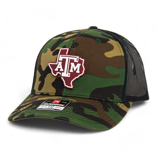 Texas A&M Aggies 3D Snapback Trucker Hat- Army Camo/ Black