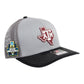 Texas A&M Aggies 2024 Men's College World Series 3D Snapback Trucker Hat- Grey/ Charcoal/ Black