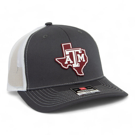 Texas A&M Aggies 3D Snapback Trucker Hat- Charcoal/ White