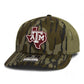 Texas A&M Aggies 3D Snapback Trucker Hat- Mossy Oak Bottomland/ Loden