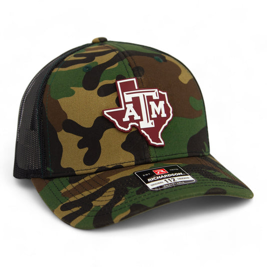 Texas A&M Aggies 3D Snapback Trucker Hat- Army Camo/ Black