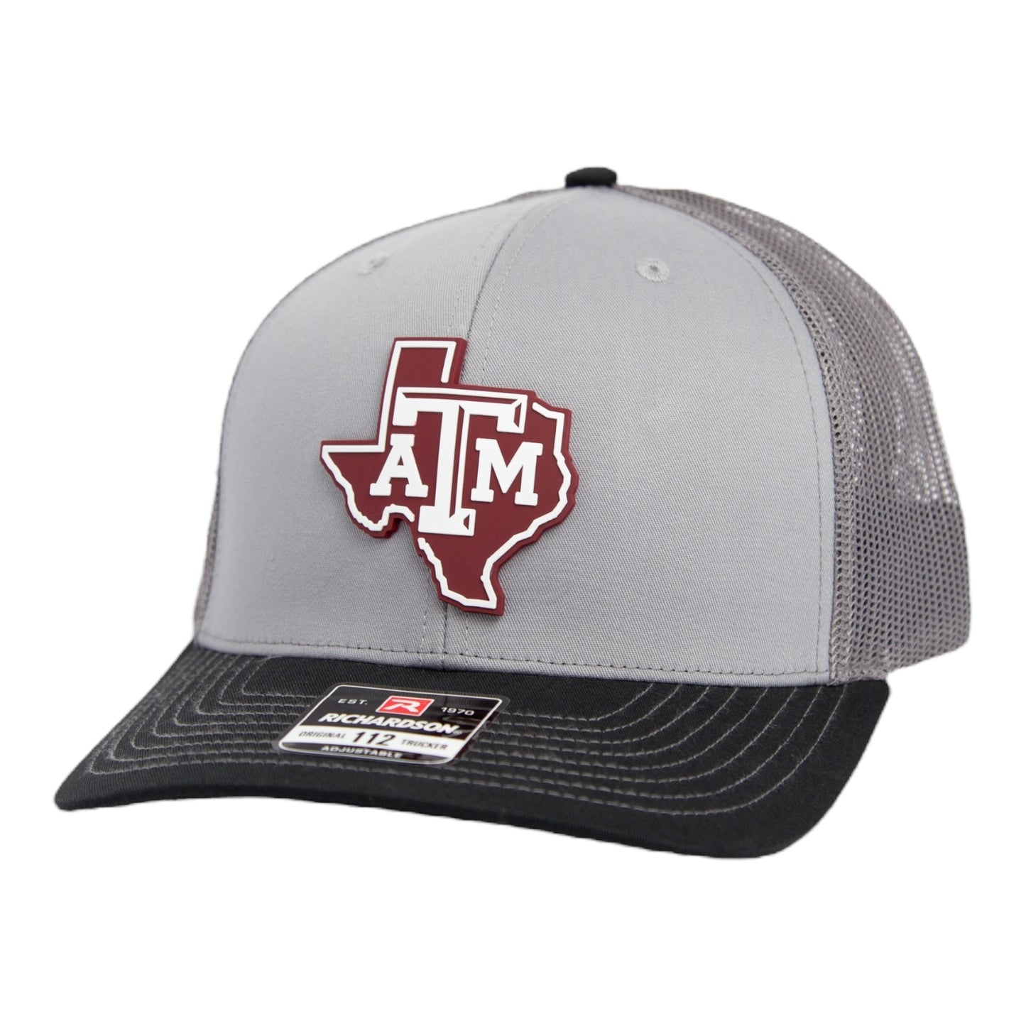 Texas A&M Aggies 2024 Men's College World Series 3D Snapback Trucker Hat- Grey/ Charcoal/ Black