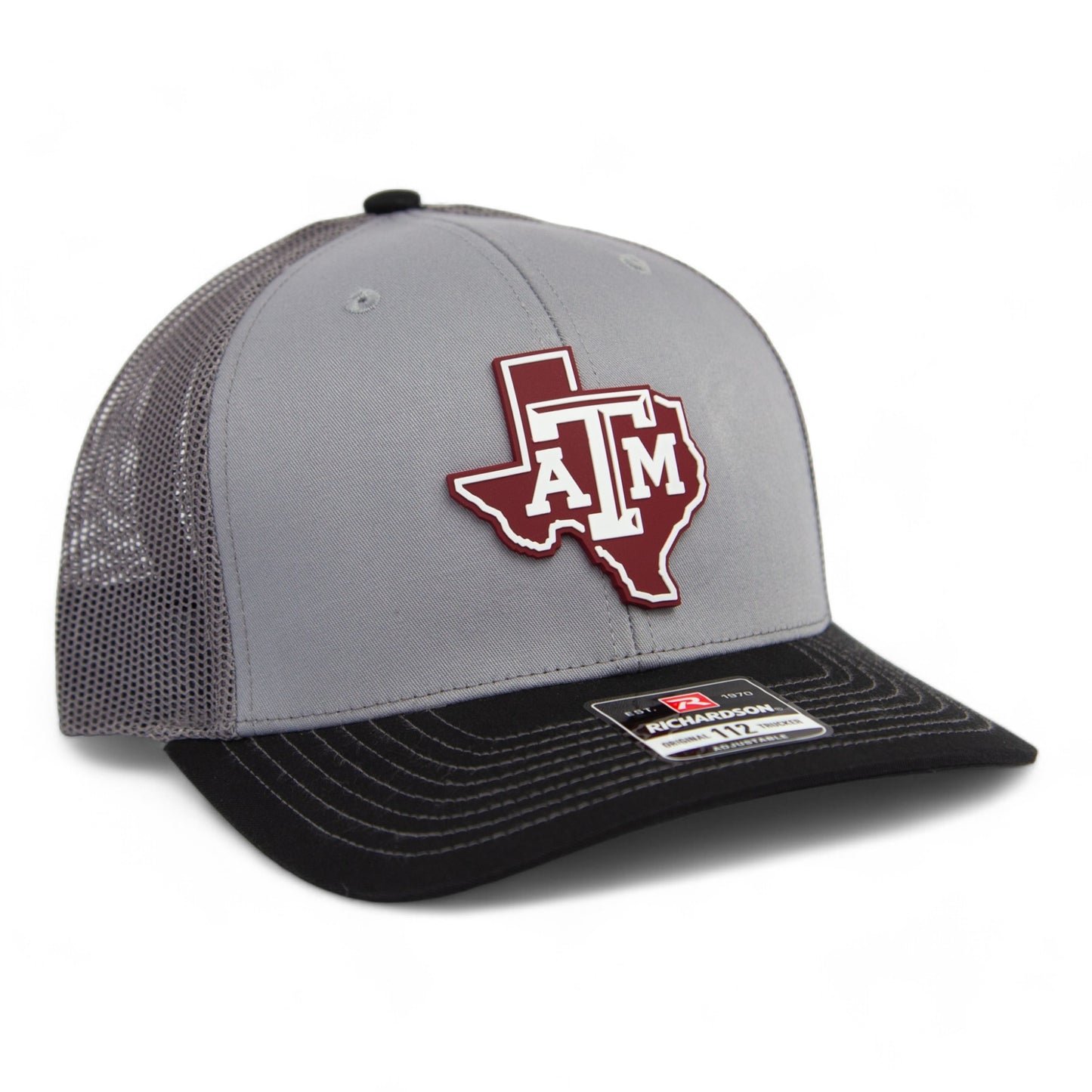 Texas A&M Aggies 3D Snapback Trucker Hat- Grey/ Charcoal/ Black