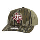 Texas A&M Aggies 2024 Men's College World Series 3D Snapback Trucker Hat- Mossy Oak Bottomland/ Loden