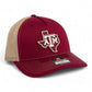 Texas A&M Aggies 3D Snapback Trucker Hat- Cardinal/ Tan