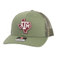 Texas A&M Aggies 2024 Men's College World Series 3D Snapback Trucker Hat- Loden/ Green Camo