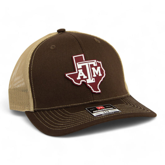 Texas A&M Aggies 3D Snapback Trucker Hat- Brown/ Tan