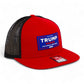 Trump Vance 2024 MAGA 3D Wool Blend Flat Bill Hat- Red/ Black