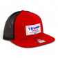 Trump Vance 2024 MAGA White Logo 3D Wool Blend Flat Bill Hat- Red/ Black