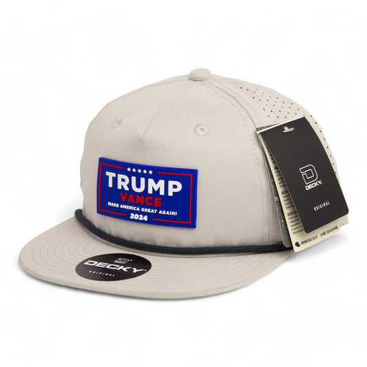 Trump Vance 2024 MAGA 3D Perforated Rope Hat- Grey/ Charcoal