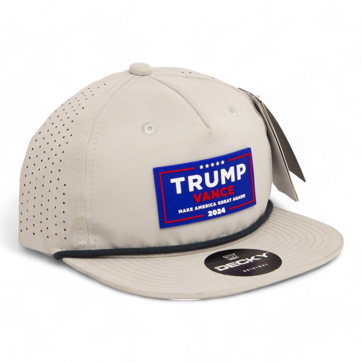 Trump Vance 2024 MAGA 3D Perforated Rope Hat- Grey/ Charcoal