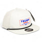 Trump Vance 2024 MAGA White Logo 3D Perforated Rope Hat- White/ Black