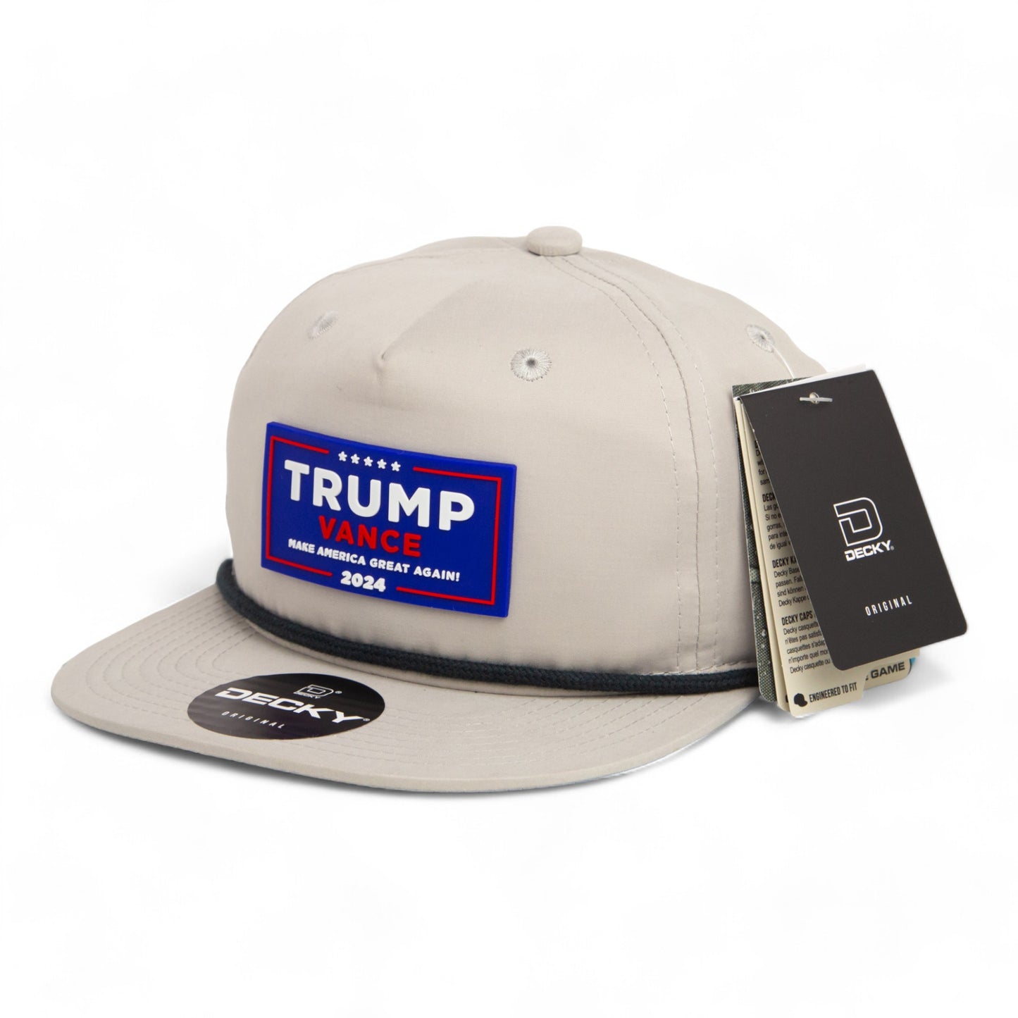 Trump Vance 2024 MAGA 3D Classic Rope Hat- Grey/ Charcoal