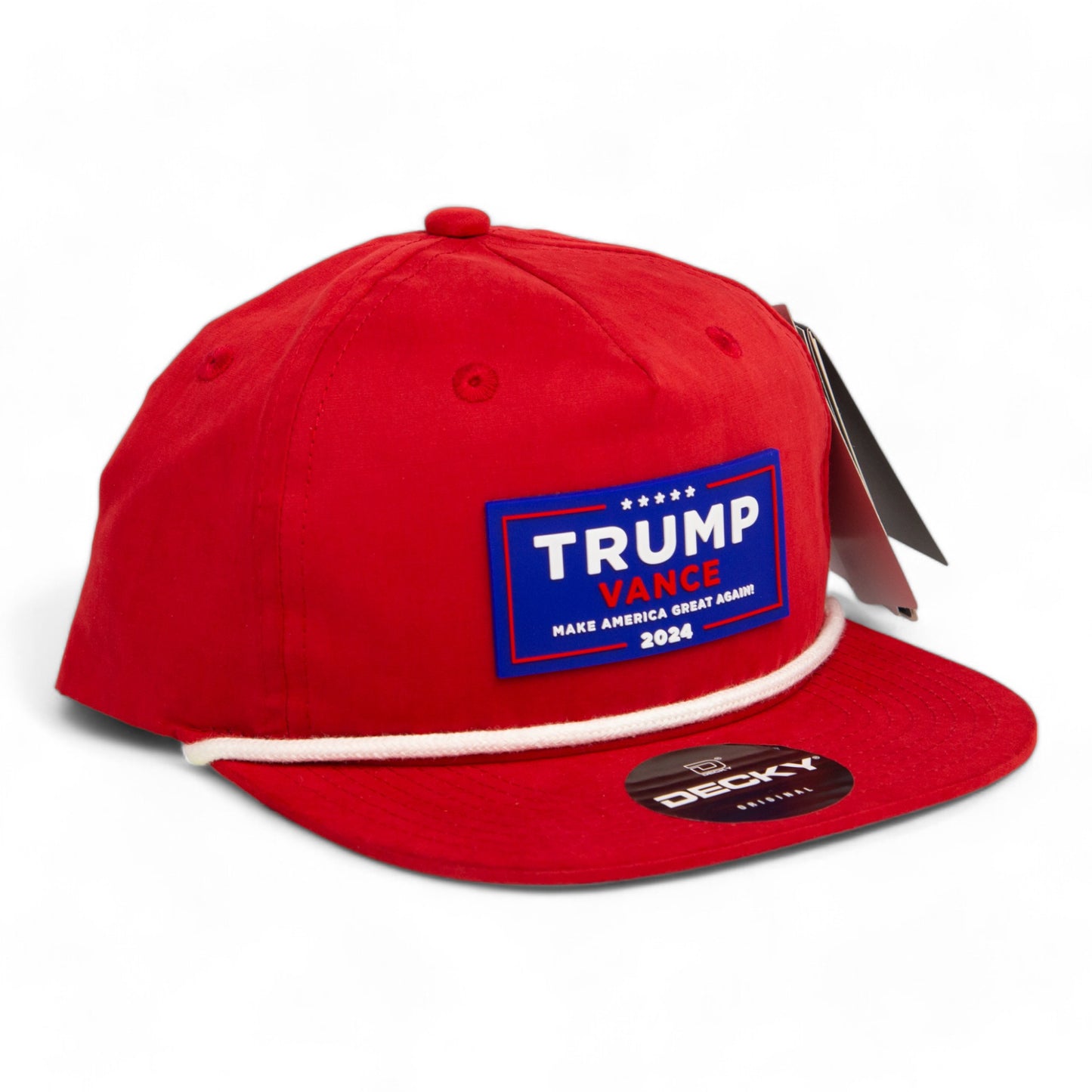 Trump Vance 2024 MAGA 3D Classic Rope Hat- Red/ White