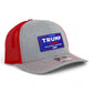 Trump Vance 2024 MAGA 3D Snapback Trucker Hat- Heather Grey/ Red