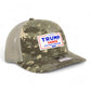 Trump Vance 2024 MAGA White Logo 3D Snapback Trucker Hat- Military Digital Camo