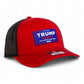 Trump Vance 2024 MAGA 3D Snapback Trucker Hat- Red/ Black