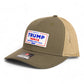 Trump Vance 2024 MAGA White Logo 3D Snapback Trucker Hat- Loden/ Tan