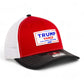 Trump Vance 2024 MAGA White Logo 3D Snapback Trucker Hat- Red/ White/ Black