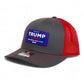 Trump Vance 2024 MAGA 3D Snapback Trucker Hat- Charcoal/ Red