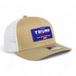 Trump Vance 2024 MAGA 3D Snapback Trucker Hat- Tan/ White