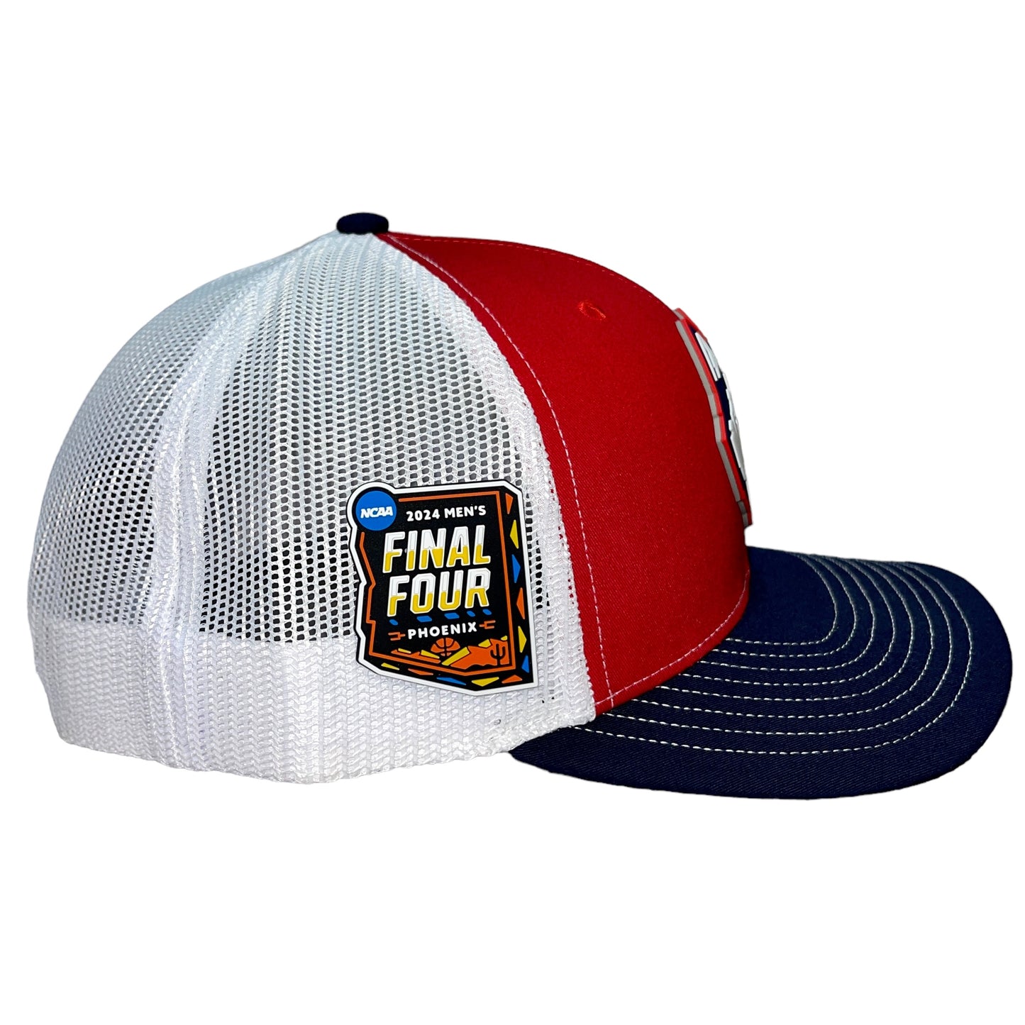 UConn Huskies 2024 Final Four 3D Snapback Trucker Hat- Red/ White/ Navy