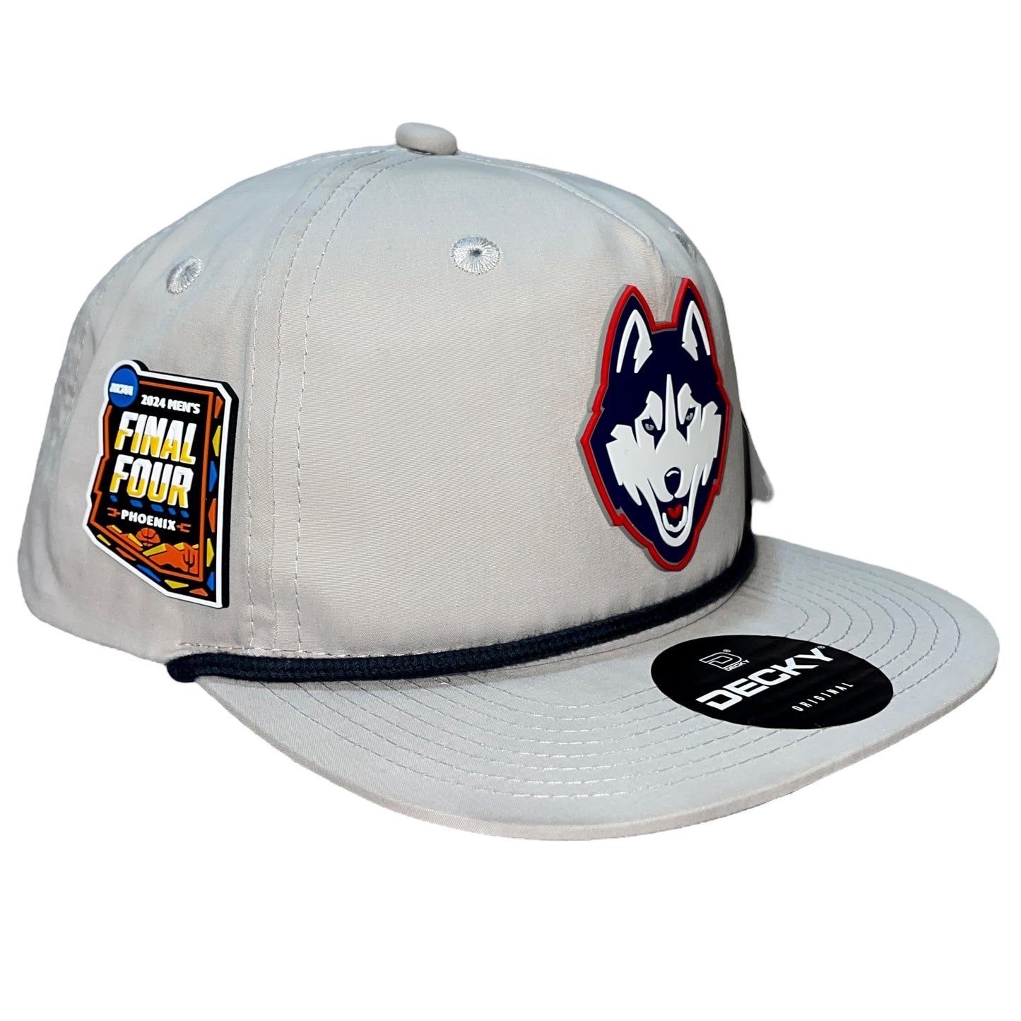 UConn Huskies 2024 Final Four 3D Classic Rope Hat- Grey/ Charcoal