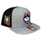 UConn Huskies 2024 Final Four 3D Wool Blend Flat Bill Hat- Heather Grey/ Black