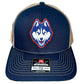 UConn Huskies 2024 Final Four 3D Snapback Trucker Hat- Navy/ Tan