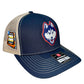 UConn Huskies 2024 Final Four 3D Snapback Trucker Hat- Navy/ Tan