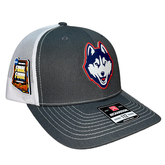 UConn Huskies 2024 Final Four 3D Snapback Trucker Hat- Charcoal/ White