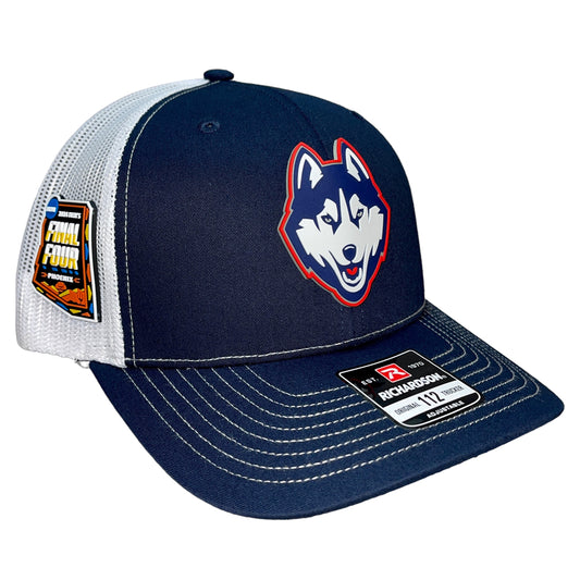 UConn Huskies 2024 Final Four 3D Snapback Trucker Hat- Navy/ White