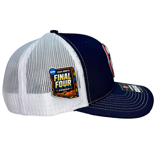 UConn Huskies 2024 Final Four 3D Snapback Trucker Hat- Navy/ White