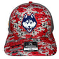 UConn Huskies 2024 Final Four 3D Snapback Trucker Hat- Red Digital Camo