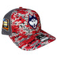 UConn Huskies 2024 Final Four 3D Snapback Trucker Hat- Red Digital Camo