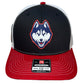 UConn Huskies 2024 Final Four 3D Snapback Trucker Hat- Black/ White/ Red