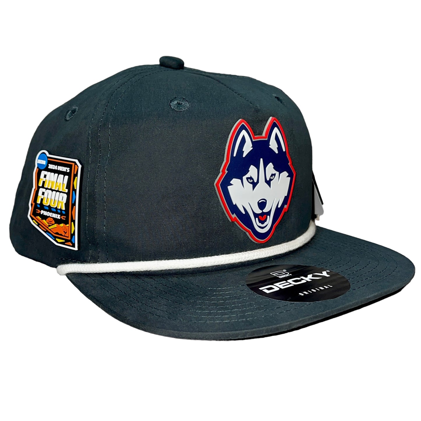 UConn Huskies 2024 Final Four 3D Classic Rope Hat- Charcoal/ White