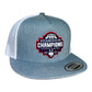 UConn Huskies 2024 NCAA Men's Basketball National Champions 3D YP Snapback Flat Bill Hat- Heather Grey/ White